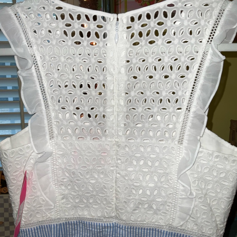 Lilly Pulitzer White and Blue Dress NWOT! - Picture 5 of 16